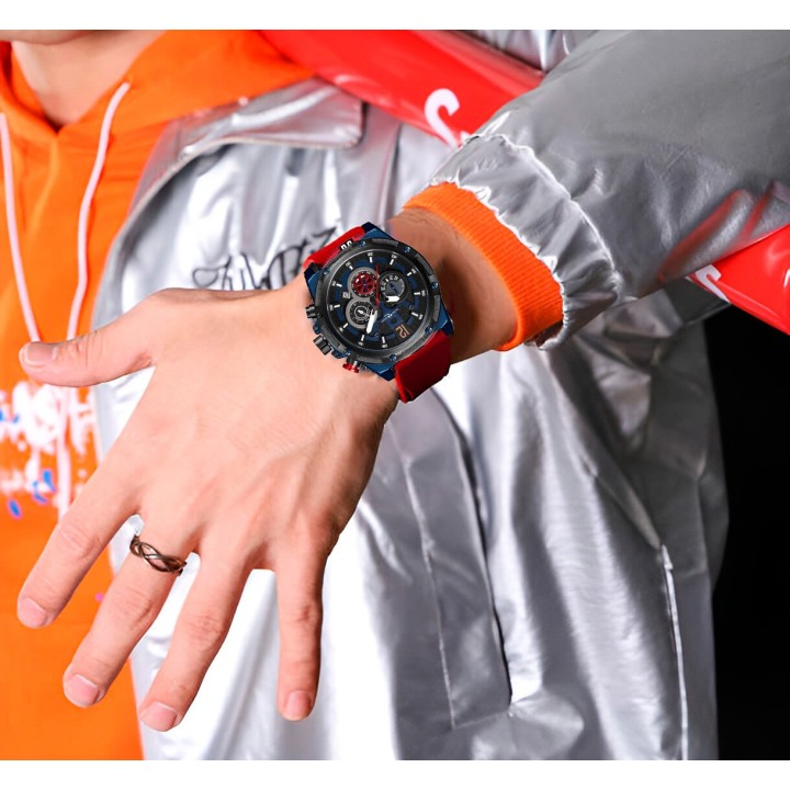 Reloj G-force H3907g Cronografo Funcional Goma + Estuche