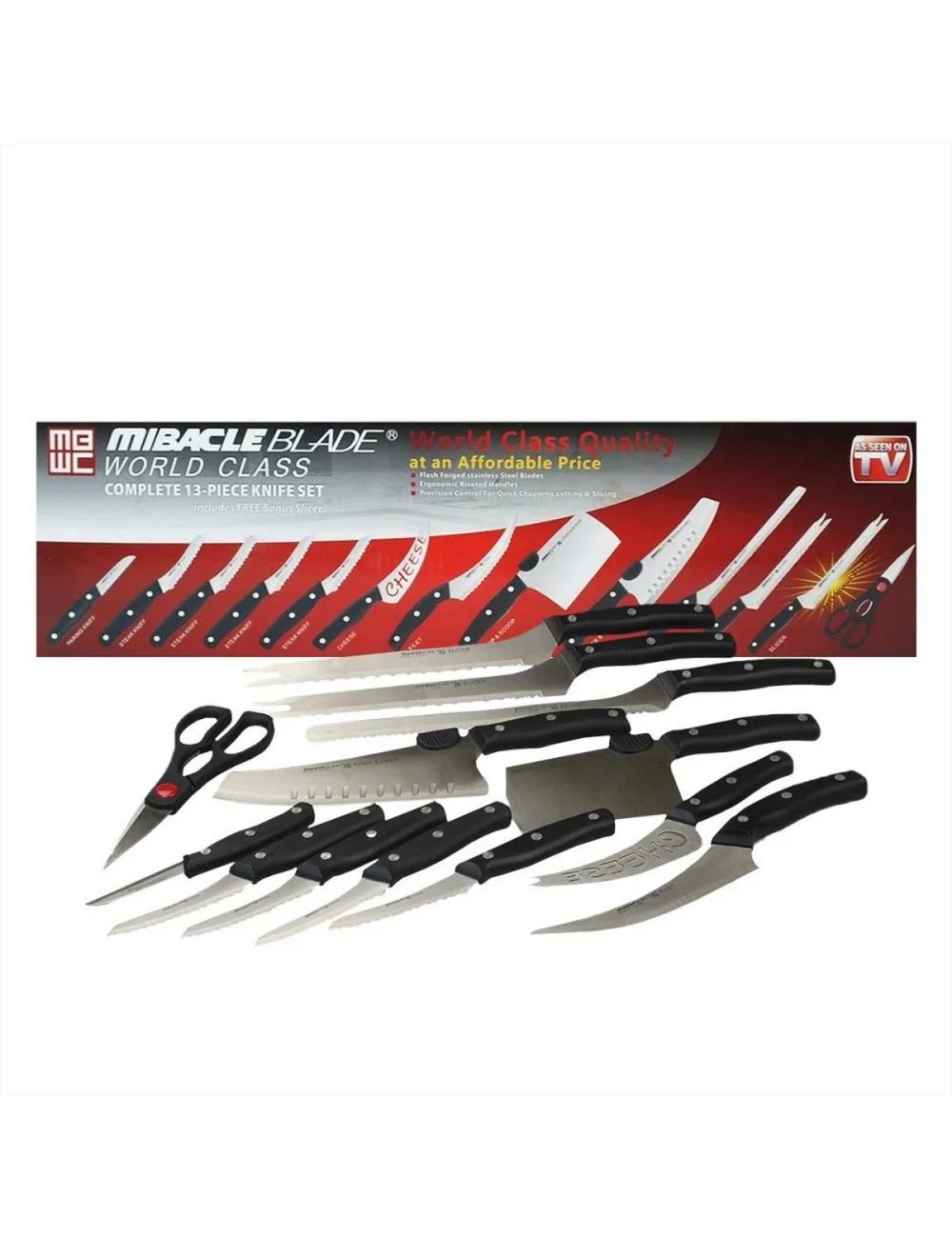 Set Cuchillos Corte Profesional 13 Piezas Con Tijeras