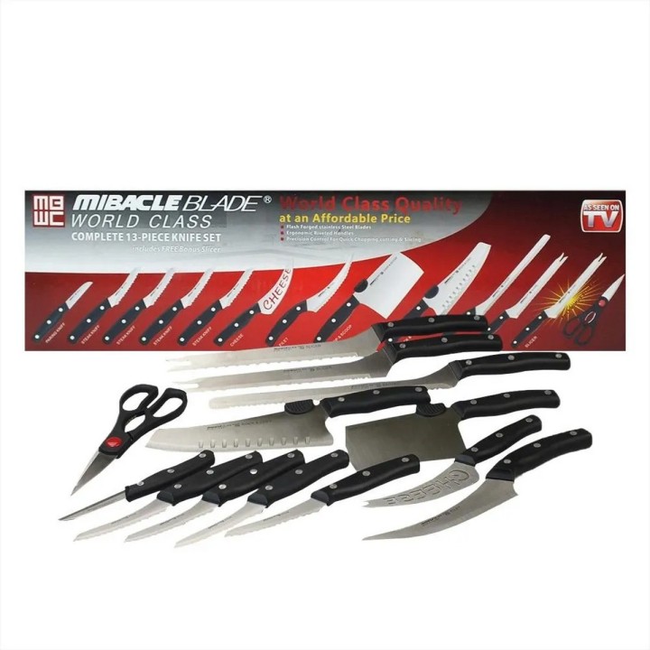 Set Cuchillos Corte Profesional 13 Piezas Con Tijeras