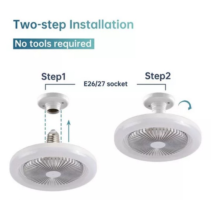 Bombillo - Ventilador De Techo De 3 Velocidades Con Control