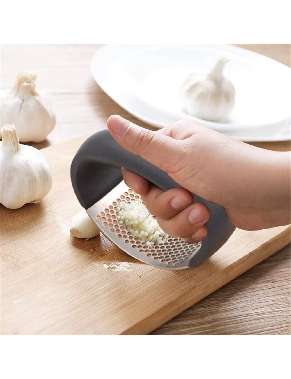 Prensador Machacador Triturador Ajos Cocina Acero Inoxidable