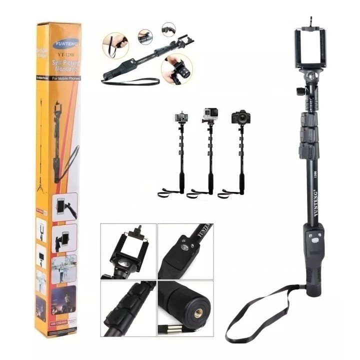 Palo Para Selfies Yunteng Yt-1288 Con Monópodo, Bluetooth