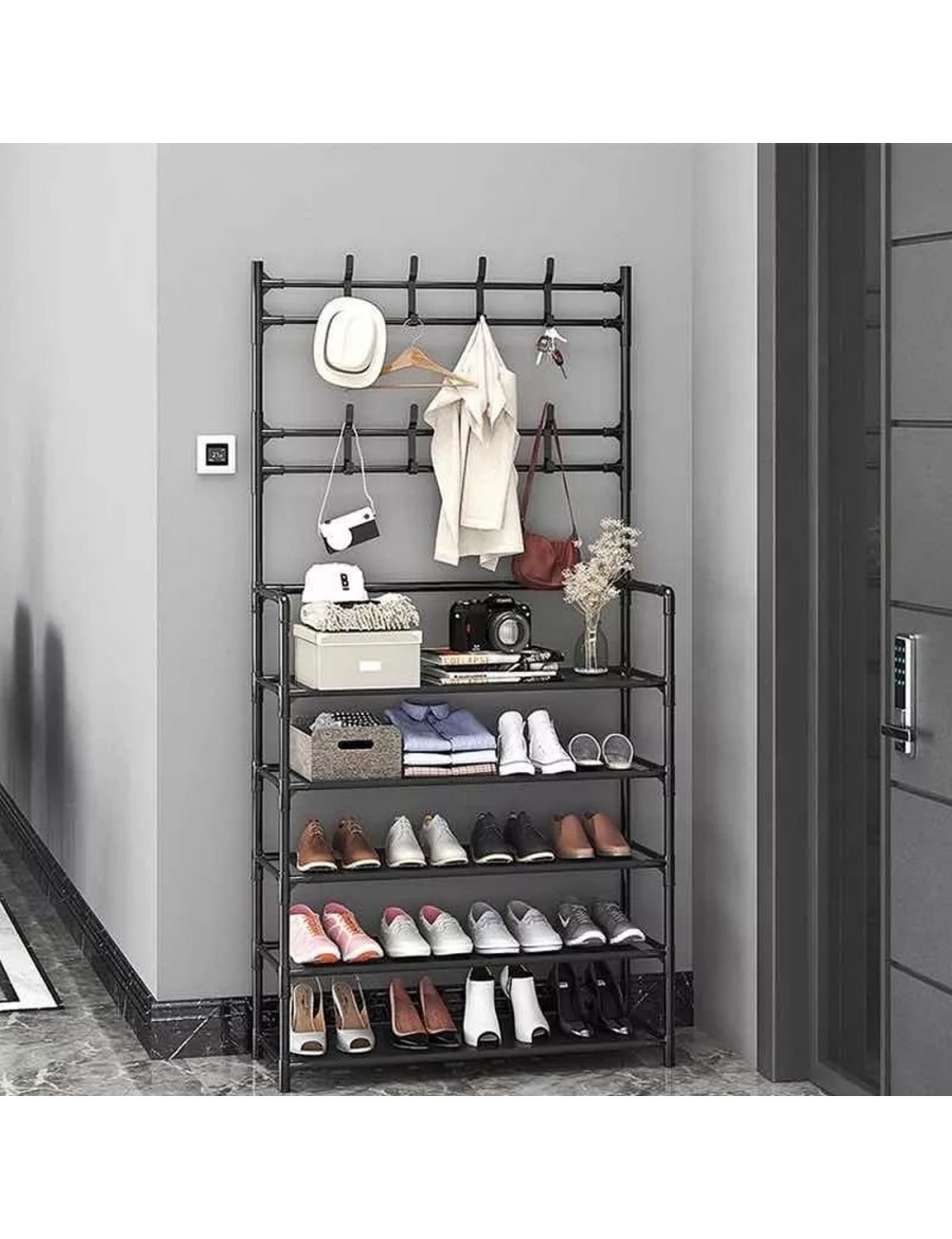 Estante Perchero Organizador Zapatera Multiusos 5 Niveles