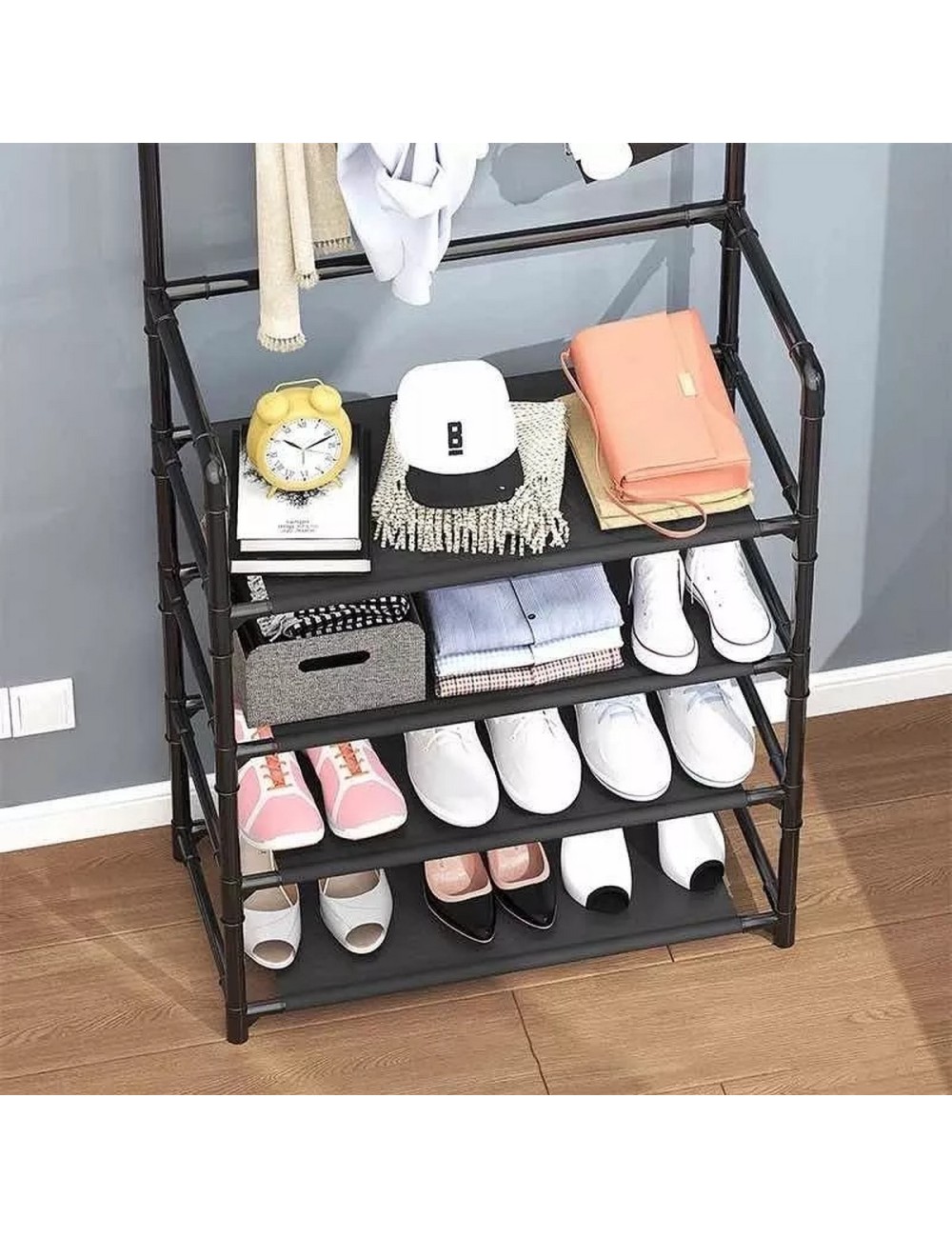 Estante Perchero Organizador Zapatera Multiusos 5 Niveles