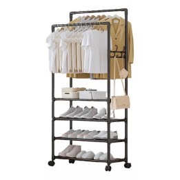 Perchero 4 Niveles Premium Organizador Ropa Closet Con Rueda