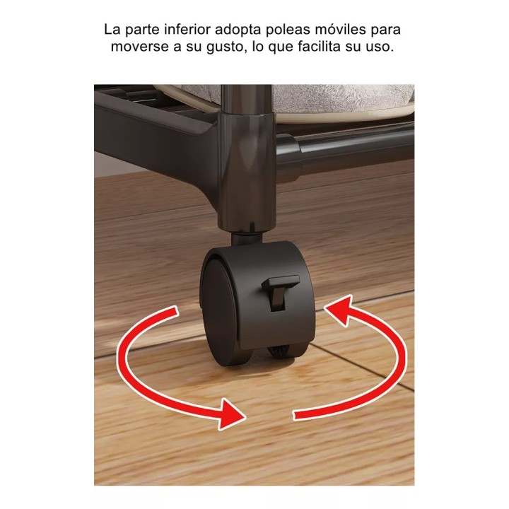 Perchero 4 Niveles Premium Organizador Ropa Closet Con Rueda