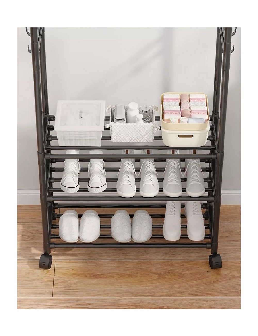 Perchero 4 Niveles Premium Organizador Ropa Closet Con Rueda