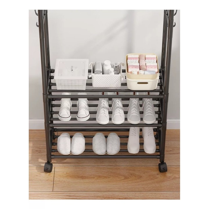 Perchero 4 Niveles Premium Organizador Ropa Closet Con Rueda
