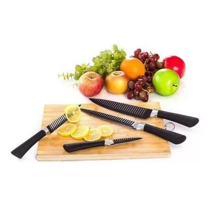 Set Cuchillos Acero Inoxidable Premium Cocina Pelador Tijera