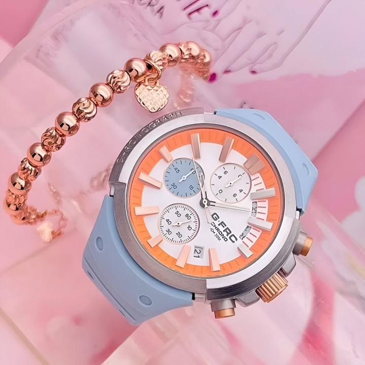 Reloj G-force H3993g Cronografo Funcional Goma + Estuche