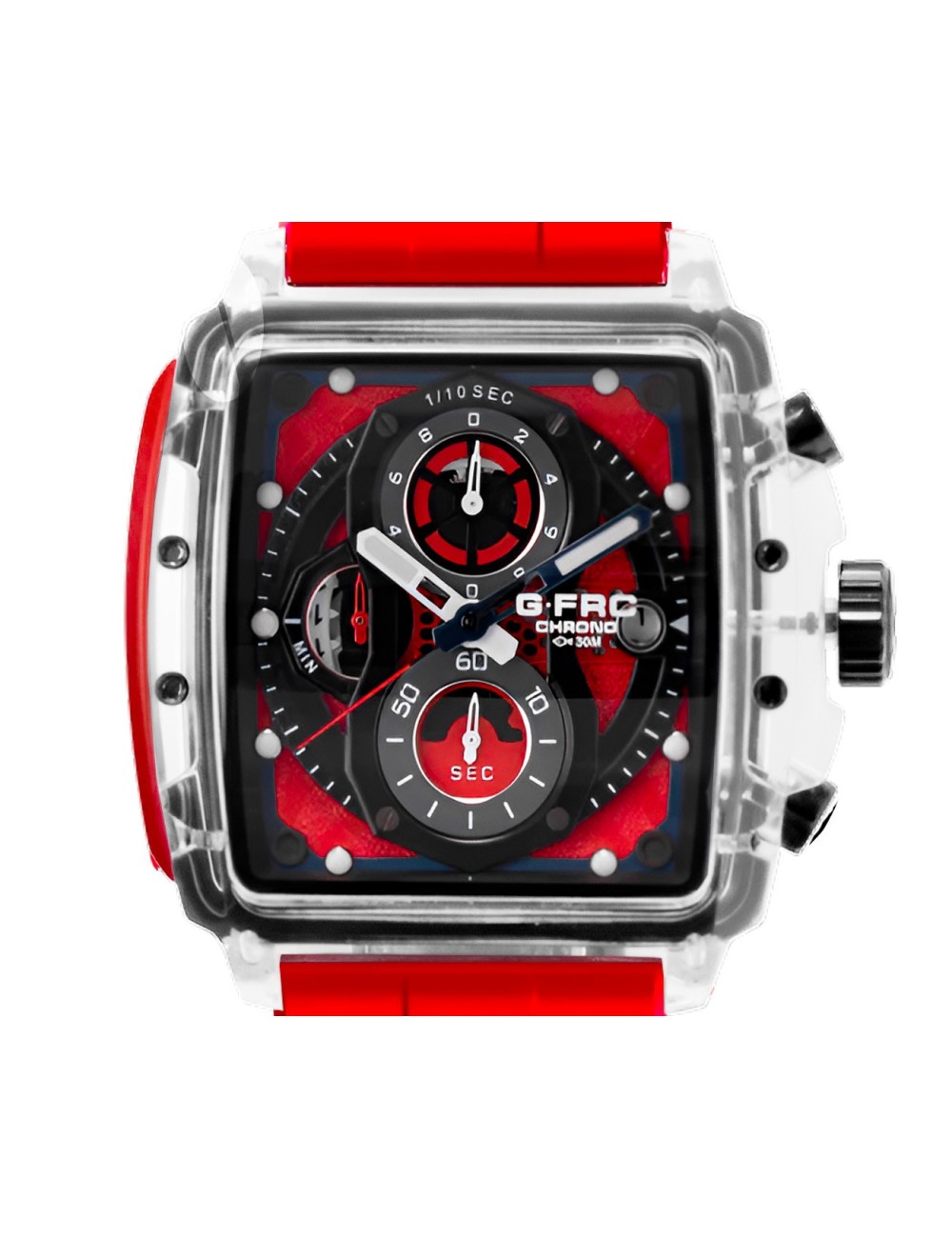Reloj G-force H4113g Cronografo Funcional Goma + Estuche