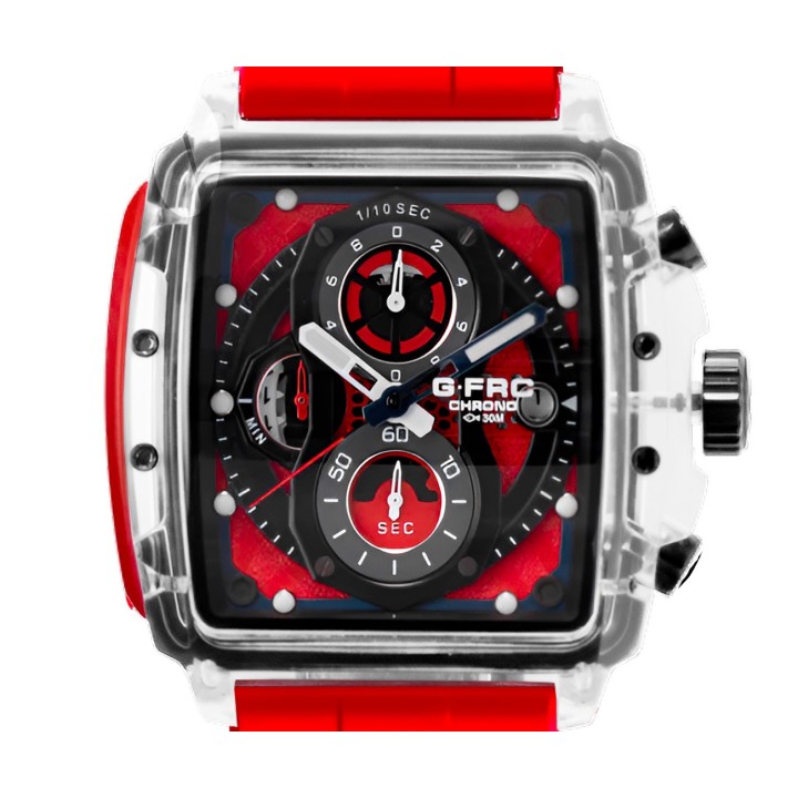 Reloj G-force H4113g Cronografo Funcional Goma + Estuche