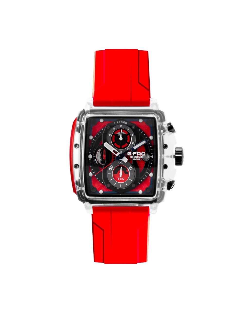 Reloj G-force H4113g Cronografo Funcional Goma + Estuche