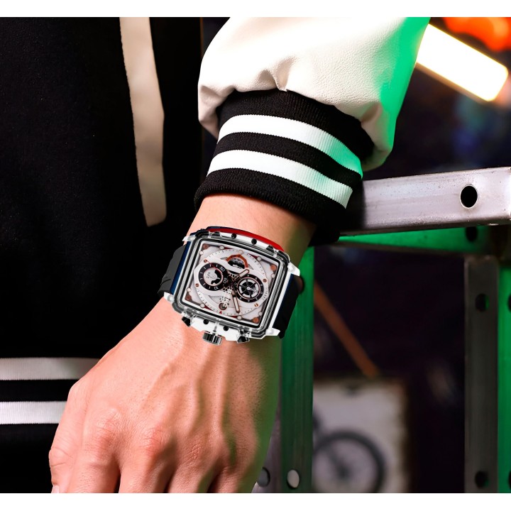 Reloj G-force H4113g Cronografo Funcional Goma + Estuche