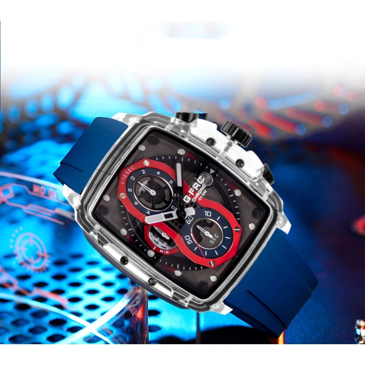 Reloj G-force H4113g Cronografo Funcional Goma + Estuche