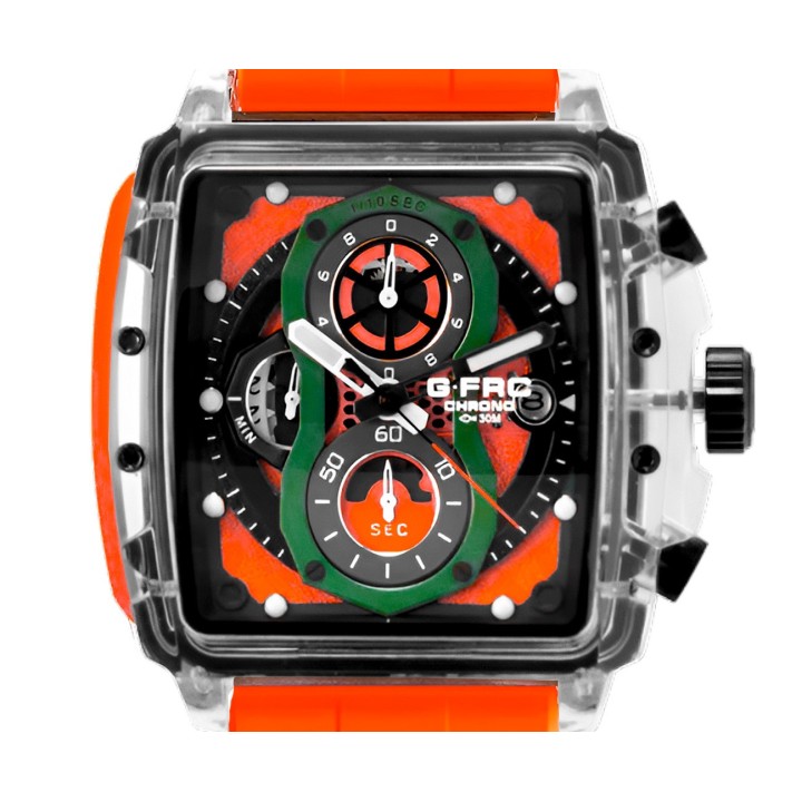 Reloj G-force H4113g Cronografo Funcional Goma + Estuche