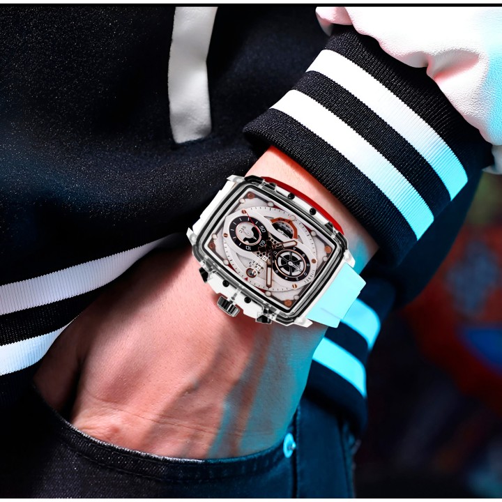 Reloj G-force H4113g Cronografo Funcional Goma + Estuche