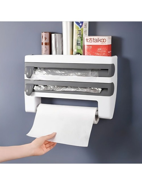 Dispensador De Papel Cocina 4 En 1 Toallas Aluminio Plastico