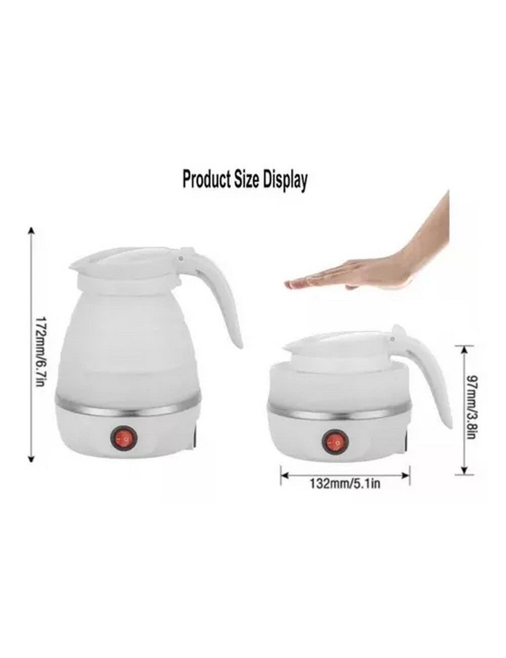 Calentador Hervidor D Agua Eléctrico Plegable Portátil 600ml