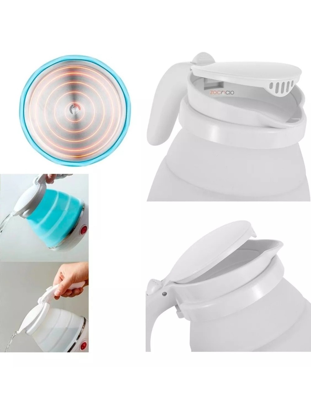 Calentador Hervidor D Agua Eléctrico Plegable Portátil 600ml