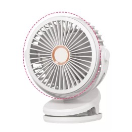 Ventilador Giro 360 Grados Portatil Recargable Con Base Clip
