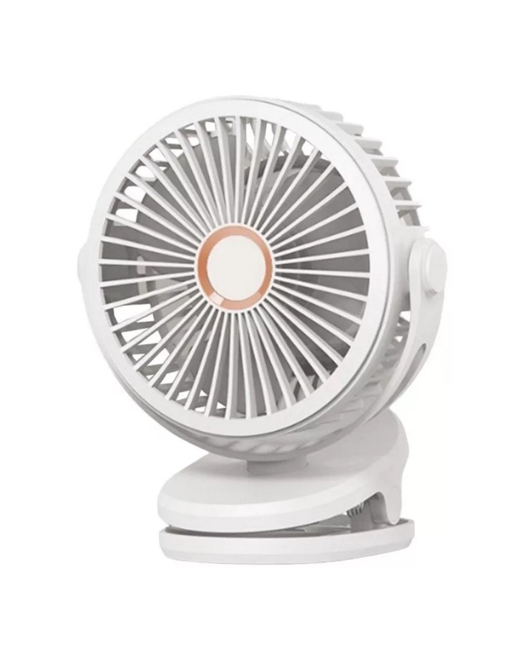 Ventilador Giro 360 Grados Portatil Recargable Con Base Clip