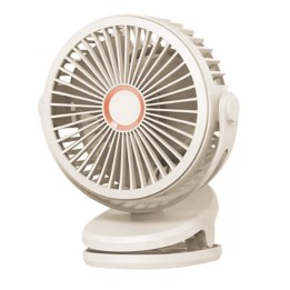 Ventilador Giro 360 Grados Portatil Recargable Con Base Clip