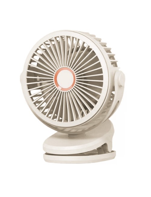 Ventilador Giro 360 Grados Portatil Recargable Con Base Clip