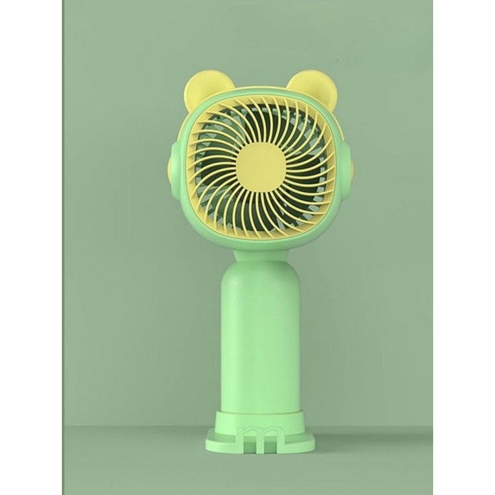 Ventilador Gato Orejas Portatil Recargable Con Base