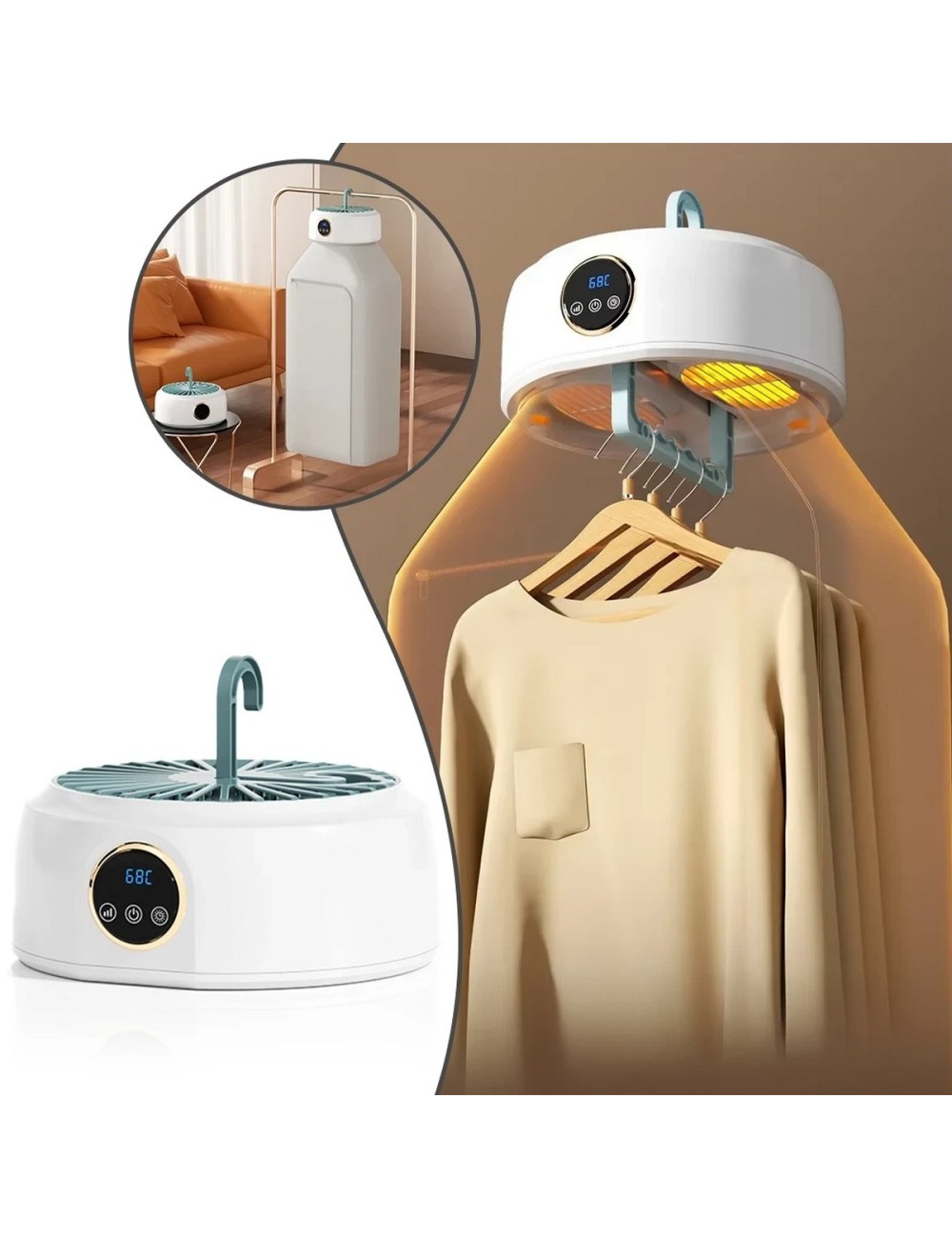 Secadora De Ropa Portátil Plegable Eléctrico