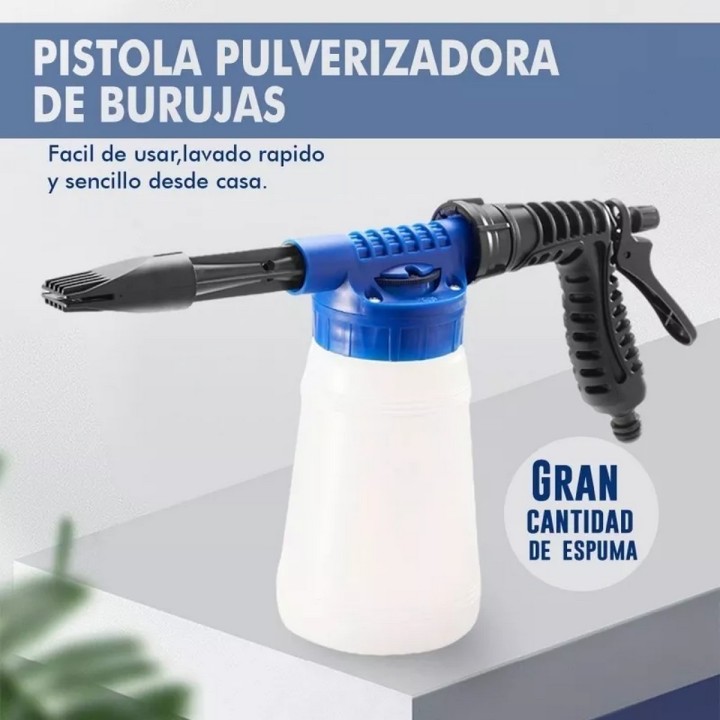 Pistola Lanza Espuma Pulverizador De Agua Para Autos, Motos