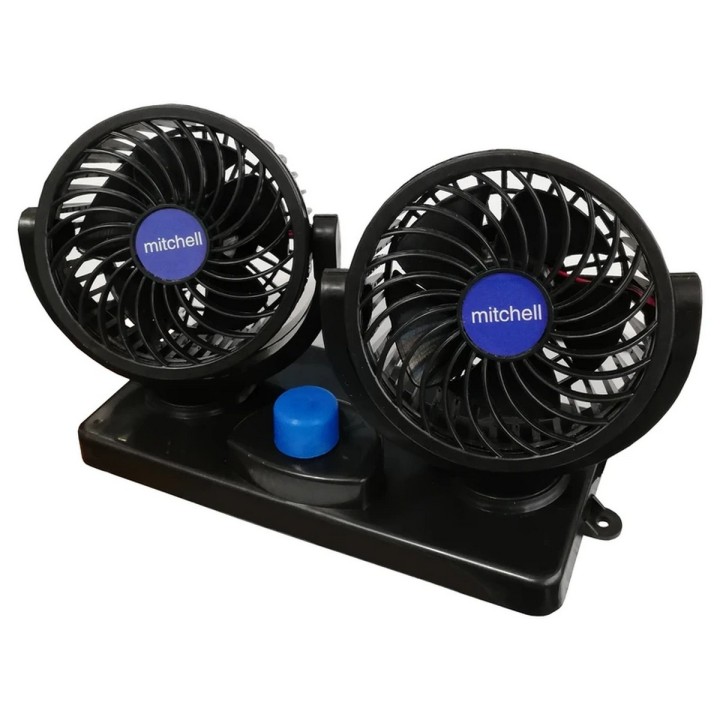 Ventilador De Carro Duo 12 Voltios Giro 360 Grados