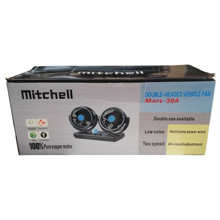 Ventilador De Carro Duo 12 Voltios Giro 360 Grados