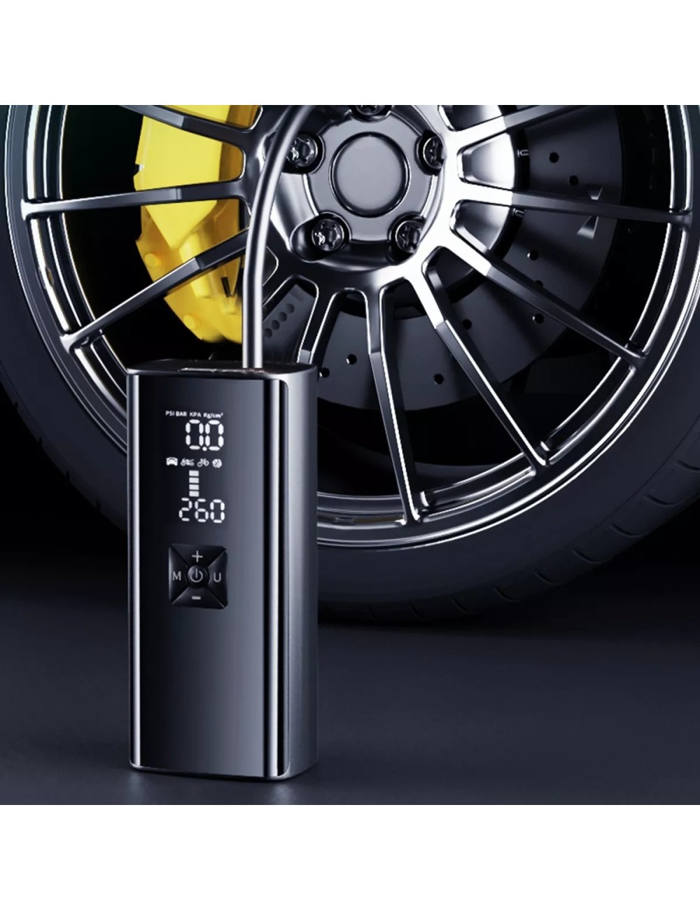 Inflador De Neumáticos Portátil Recargable 150psi Luz Led