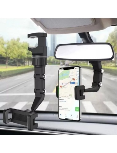 Soporte Para Celular En Elcarro- Espejo, Tipo Prensa Tuerca