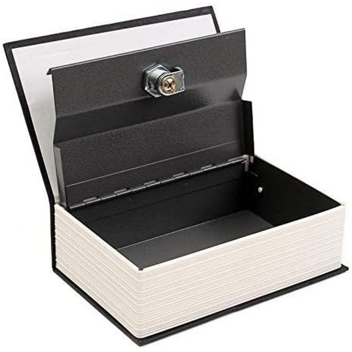 Caja Fuerte Menor Dinero Forma Libro Camuflado Pequeño Llave