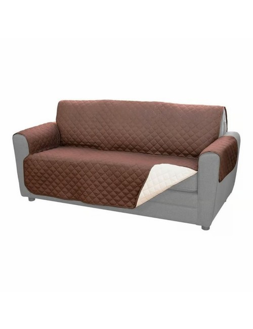 Protector Sofa, Forro, Mueble, Doble Faz 2 Puestos Marron