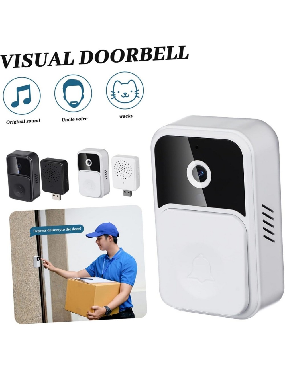 Timbre Wifi Con Camara V8 Inalambrico