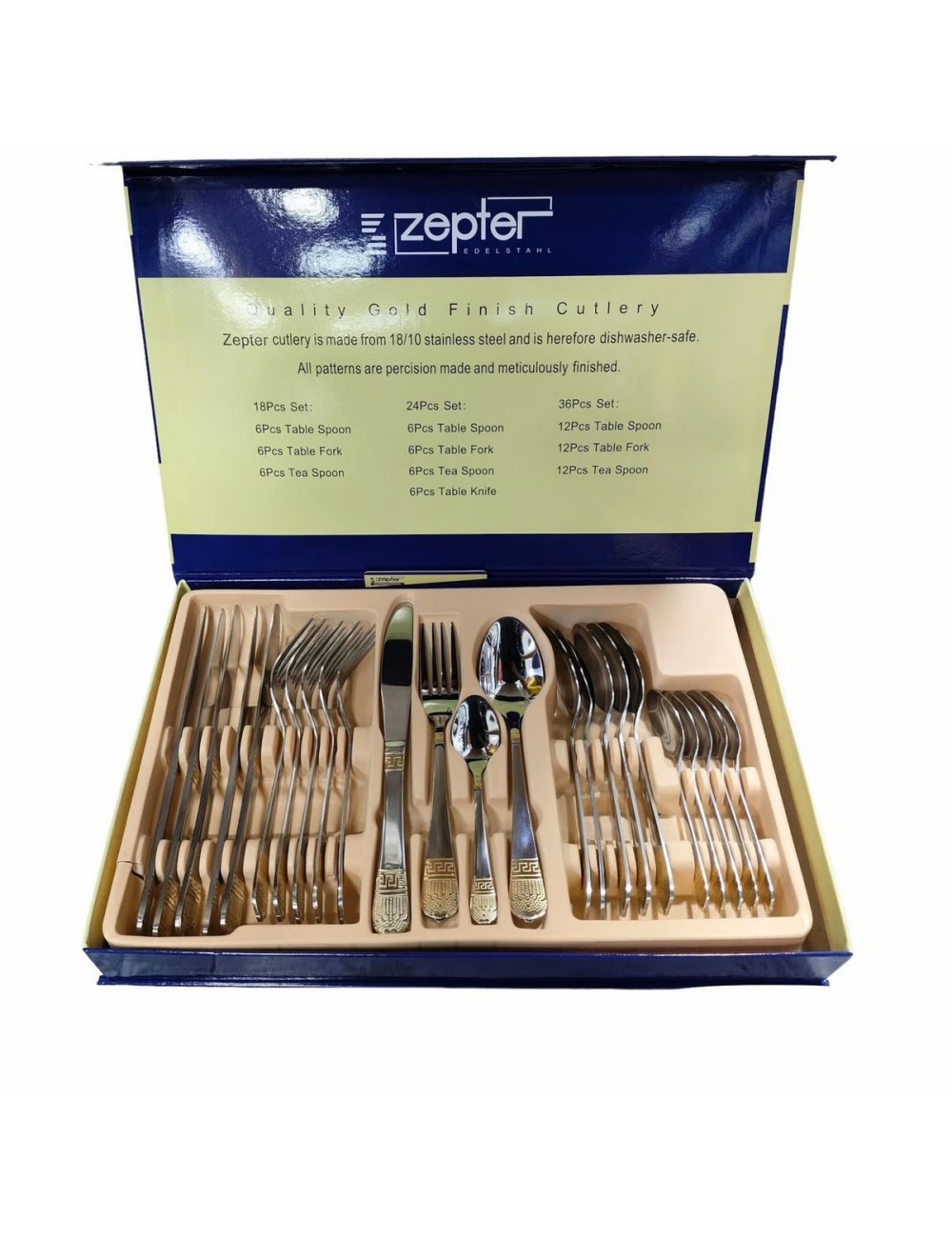 Juego De Cubiertos Acero Inoxidable X 24 Unidades Interlanke