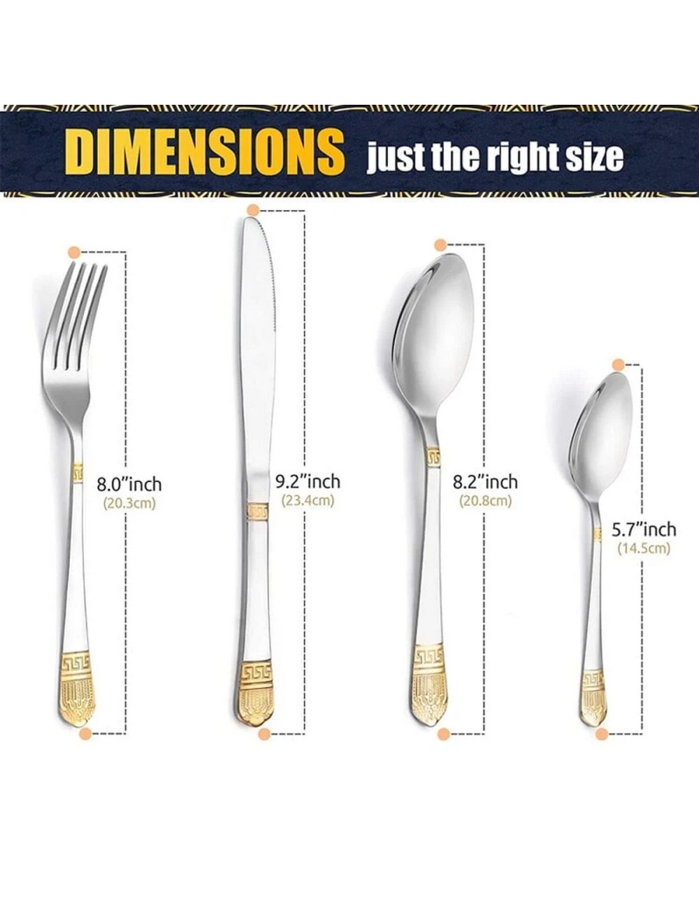 Juego De Cubiertos Acero Inoxidable X 24 Unidades Interlanke