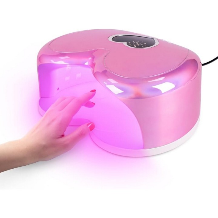 Lampara Led-uv De Uñas Gel Profesional Corazon 96 Wats