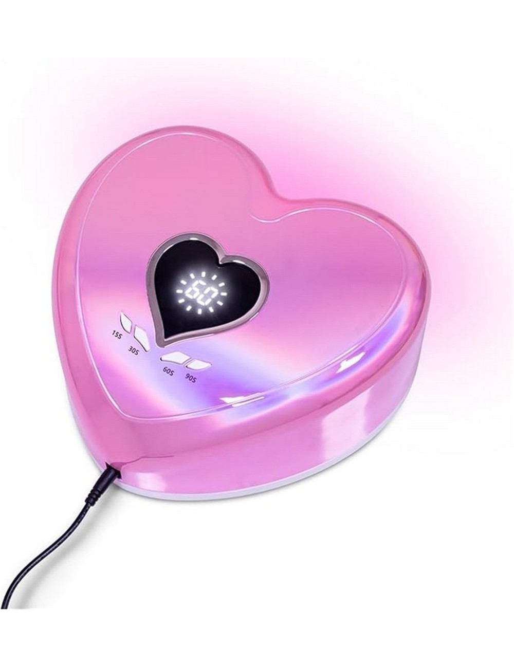 Lampara Led-uv De Uñas Gel Profesional Corazon 96 Wats
