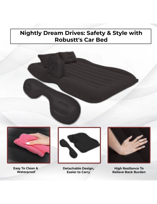 Colchon Inflable Carro Automovil Cama De Aire Cojin Viaje