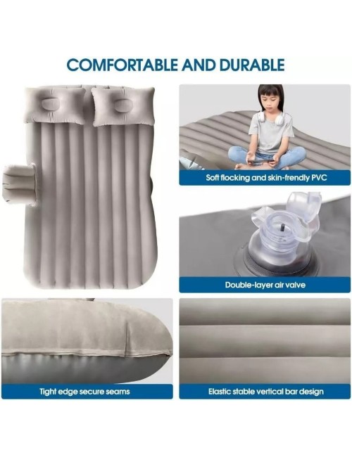 Colchon Inflable Carro Automovil Cama De Aire Cojin Viaje