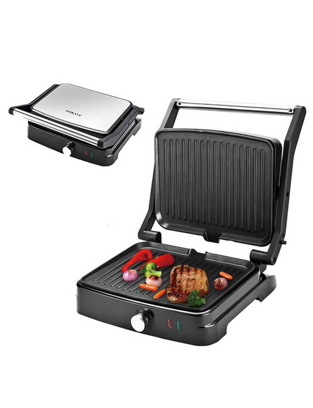Parrilla Eléctrica Portátil Multifuncional Para El Hogar