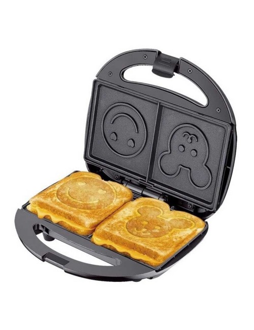 Sandwichera Tostadora Waflera Sk-128 Figuras Antiadherente