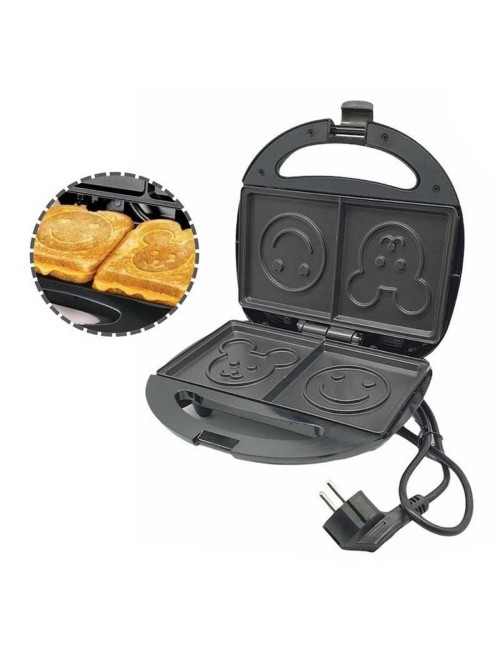 Sandwichera Tostadora Waflera Sk-128 Figuras Antiadherente