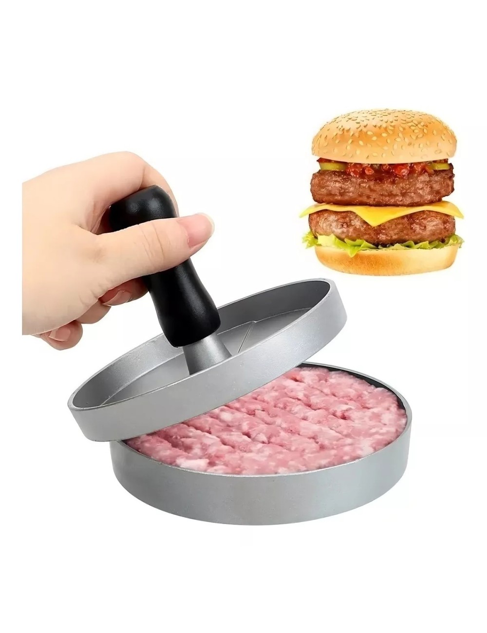 Molde Para Hamburguesas Individual - Plancha Press Carne