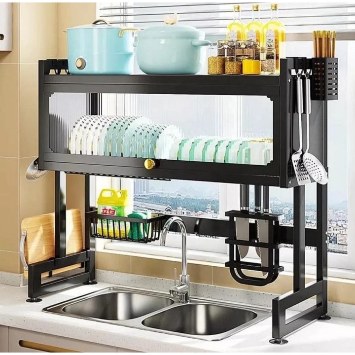 Organizador Y Escurridor Platos Loza Con Tapa 65 Cm