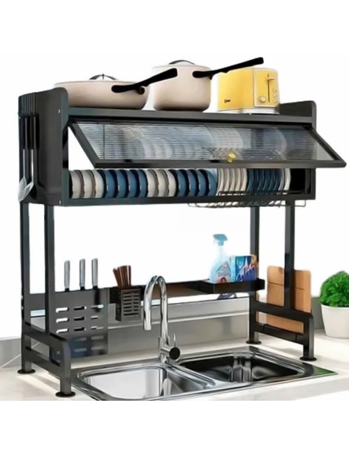 Organizador Y Escurridor Platos Loza Con Tapa 85 Cm